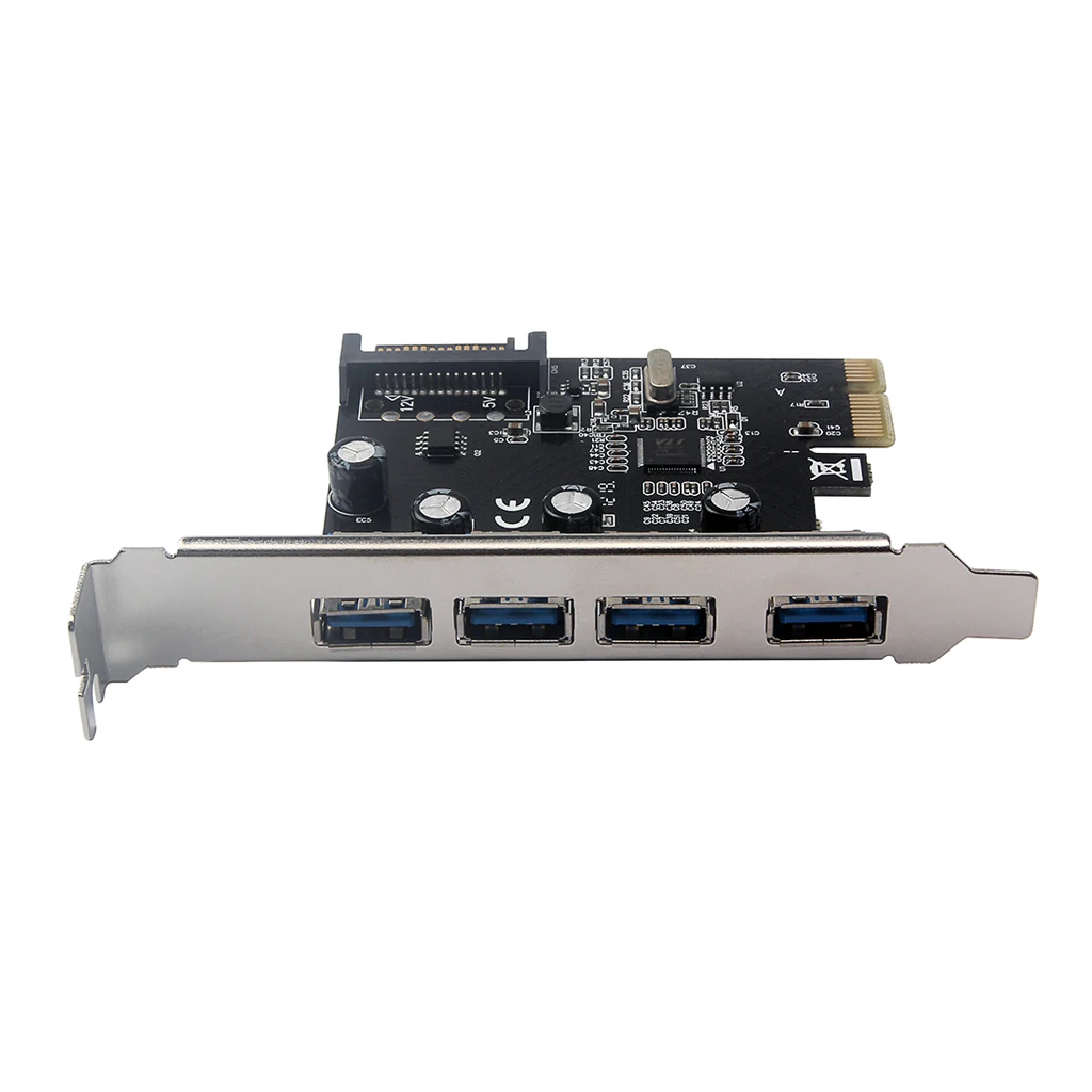 Карта расширения USB PCIe, 4 порта USB 3,0 для PCI Express, адаптер контроллера PCI-E для USB3.0 с 4 портами