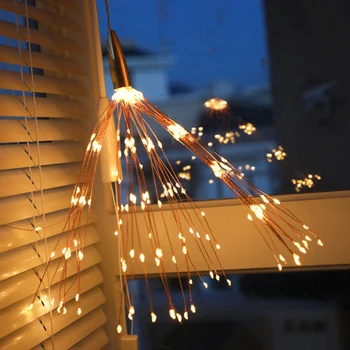 

200 LED Starburst Fairy String Lights Outdoor Waterproof Festival Garland Party Hanging Decorative Firework Twinkle Lamp