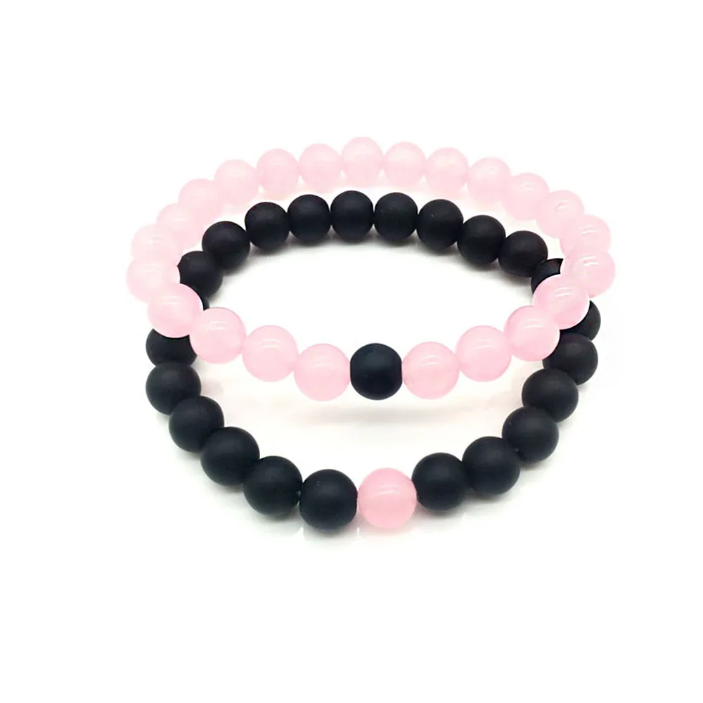 jingzeyi hot New Couples Men Women Beads Classic Natural Stone Beaded Bracelets for men Women Fashion Jewelry Accessories