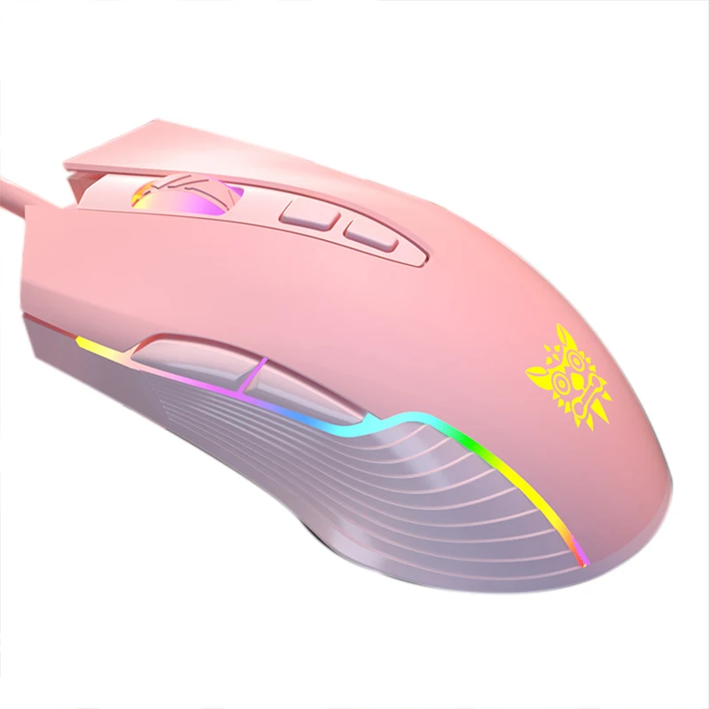 USB Wired Gaming Mouse, 6-Speed DPI Adjustable 6400DPI, 7-Button RGB Light Optical Mouse, Suitable For PC, Laptops, Gamer 