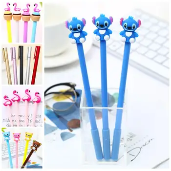 

Mixed Colored Pack Kawaii Cute Flamingo Fan Gel Pen Funny Animal Fun School Office Supply Kawai Stationary Christmas Gift Pens