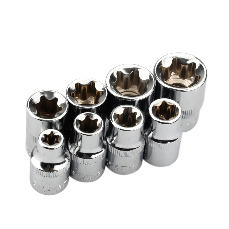 8 шт. 3/8 дюймов Torx Star Socket Set E Type E8 E10 E11 E12 E14 E16 E18 E20 ручные инструменты для