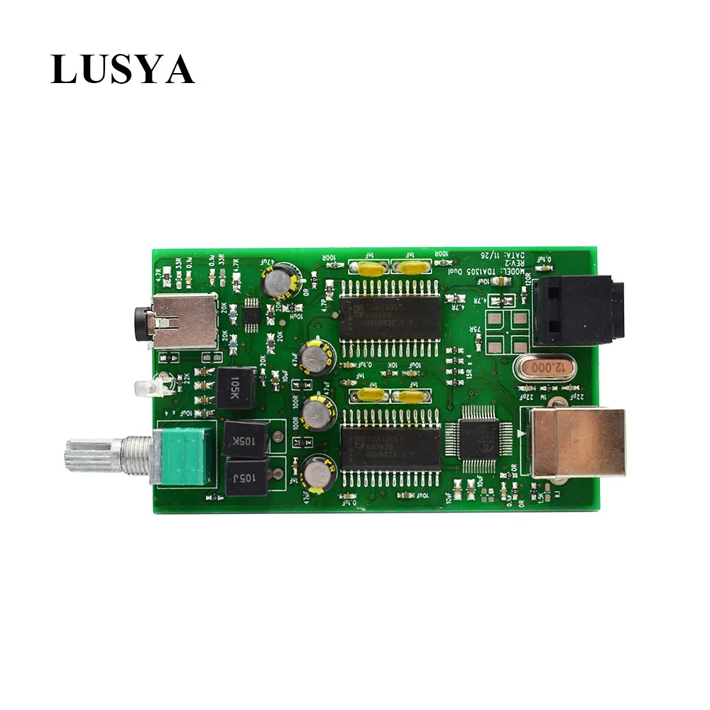 Lusya HiFi USB DAC Optical TDA1305T Digital to Analog Converter Mini Headphone Amplifier PC Sound Card F10 002