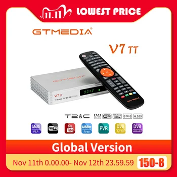 

GTMEDIA V7 TT DVB-T/T2/Cable/J.83B Terrestrial TV Receiver 1080P Full HD Digital TV Box Decoder for multi PLP USB