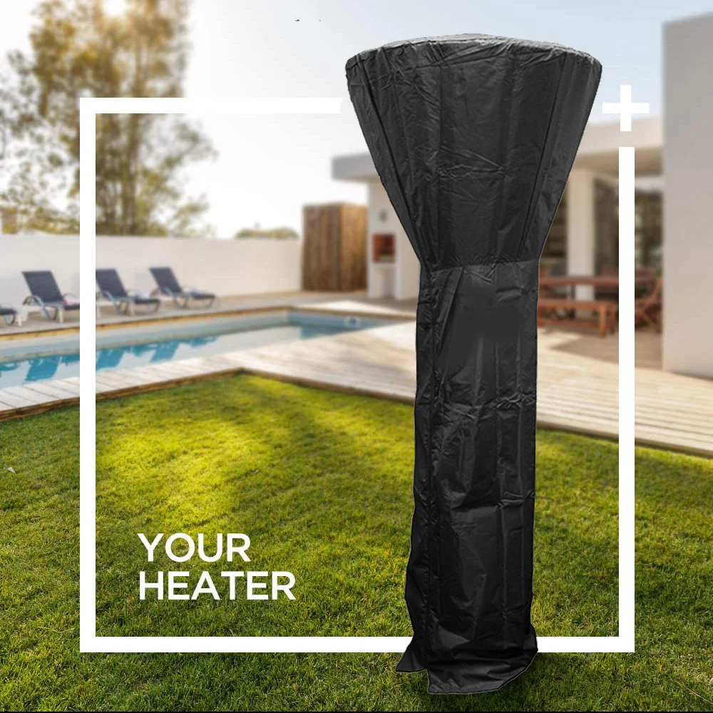 

Gas Patio Standup Heater Cover Durable 210D Oxford Cloth Waterproof Outside Garden Furniture Protector Anti Dust All-Purpose