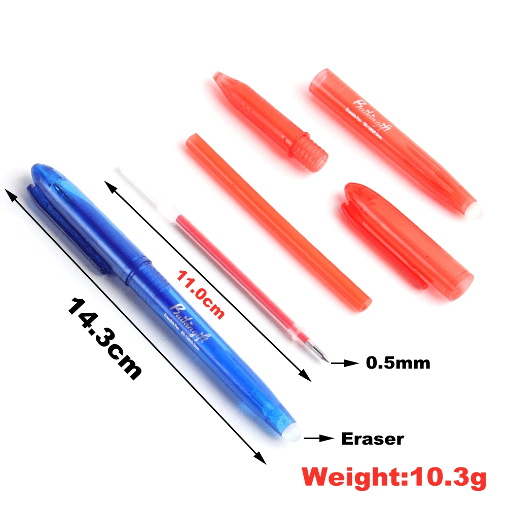 Erasable Gel Pen Or Refill Rod 0.5mm Washable 8Pcs For School Writing Tools gel pens,erasable neutral pens,erasable pen refills,erasable gel pens,erasable pens,gel pen refills