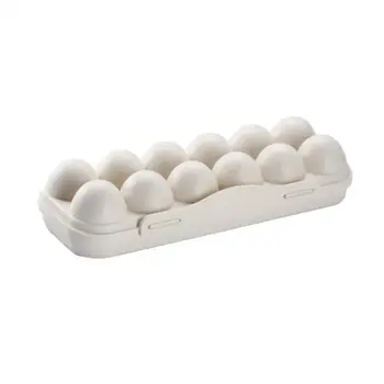 

Plastic Egg Storage Box With Cover Compartment Refrigerator Fresh Box / Grid Grid Storage Container Egg Storage 12 18 Tray V6N1