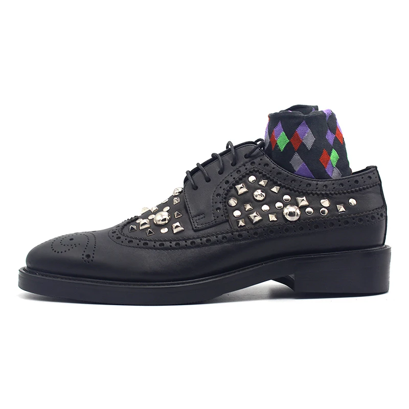 studded derby shoes