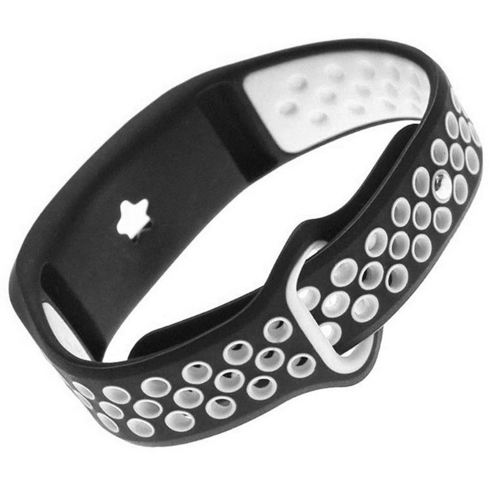 Black white Силиконовый запасной браслет ремешок для Garmin Vivofit 3 Vivofit JR/JR2 ремень дышащий спортивный ремешок для Garmin Vivofit 3 - Цвет: Black white