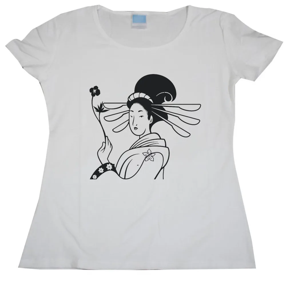 

Japanese girl graphic T-shirt fashion Harajuku Cherry blossoms O-collar commuter super mother female T-shirt S-3XL