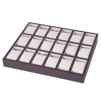 

Fashion Wood Watch Box Jewelry Display Tray Organizer Watch Showcase 18 Slot