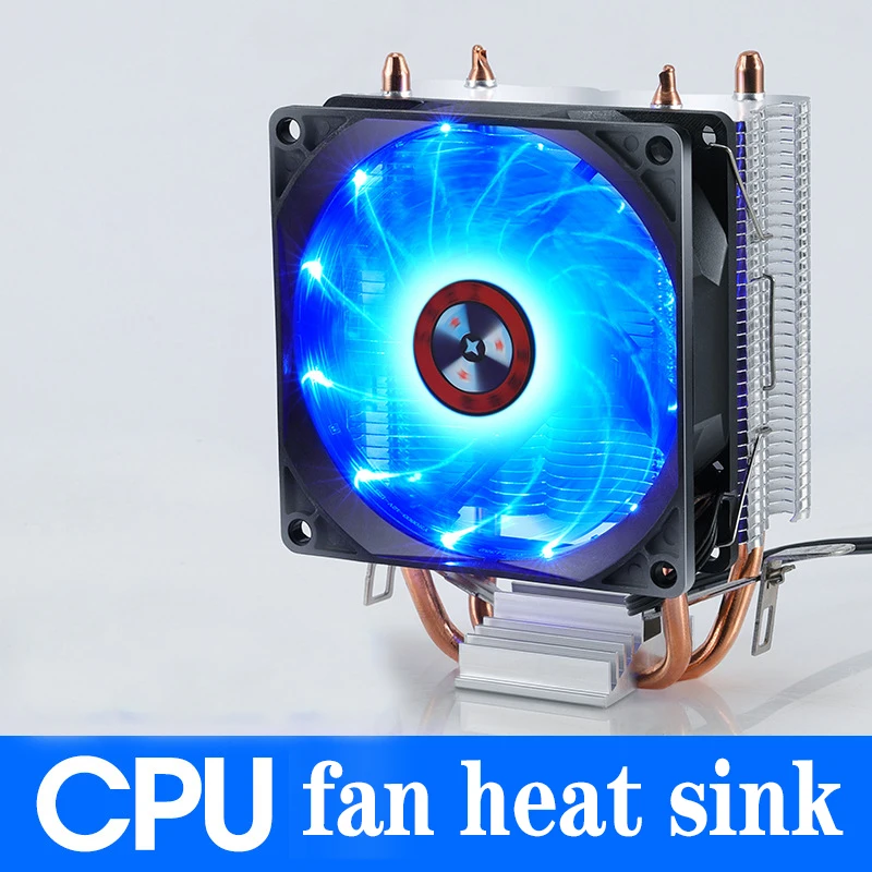 CPU Cooler Heatsink Quiet Fans For Intel LGA775 1155 1156 PC Computer Mainboard Processor Cooling Fan Star Aura Blue Light | Компьютеры и