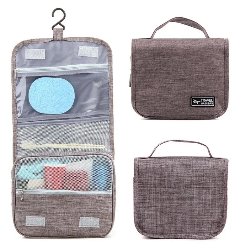 Новое поступление, водонепроницаемые сумки для мытья с крючками, корейские сумки для хранения, моющие косметические аксессуары, сумка-Органайзер, контейнеры - Цвет: gray