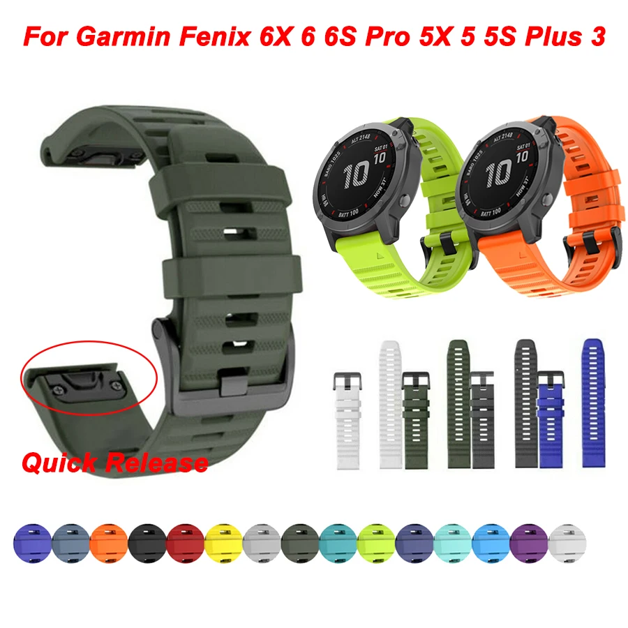 26mm 22mm Silicone Watchband For Garmin Fenix 7X 7 6X 6 Pro 5X 5 Plus 3 955 Enduro Epix Gen 2 Quickfit Bracelet From Activity Trackers - Price 24.75