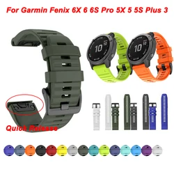 26 20 22mm Silicone Sport Watchband Strap for Garmin Fenix 6X 6 6S Pro 5X 5 5S Plus 3 3HR Smart Watch Men Quick Release Bracelet 26 20 22mm Silicone Sport Watchband Strap for Garmin Fenix 6X 6 6S Pro 5X 5 5S Plus 3 3HR Smart Watch Men Quick Release Bracelet