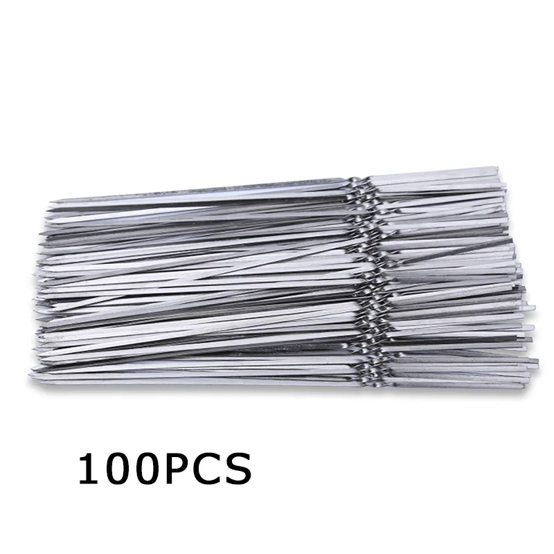 100pcs Yiwumart 15 шт. многоразовые мясные палочки из нержавеющей стали для барбекю, шашлыки, вилки для кемпинга, пикника, барбекю, инструменты для приготовления пищи - Цвет: 100pcs