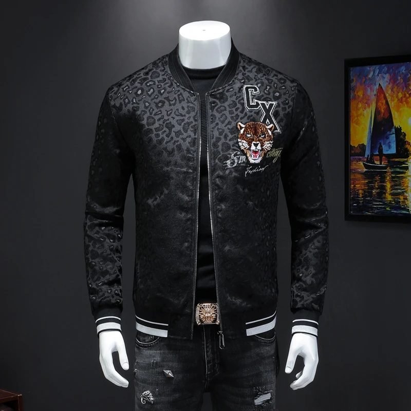 

Male qiu dong's personality and fashionable leisure embroidery jacket men suit male article number 19368 P195