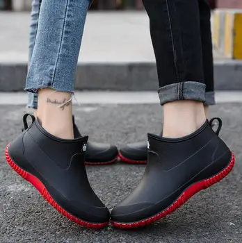 

2020 Large size Men Non-slip Fishing Shoes Waterproof Fishing Water shoes Short Tube Rain Boots Outdoor Breathable Ankle boots