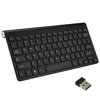 

Portable Ultra Slim 2.4G Wireless Mini Multimedia Keyboard Keypad for PC Laptop Mac IOS Android Notebook TV Box Office Supplies