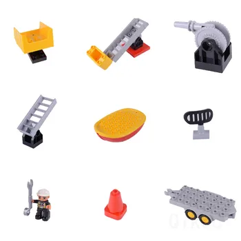 

Fire Fighting Car DIY Various Particles Building Blocks Swing Dinosaurs Figures Animal Accessories Compatible City Duploingly