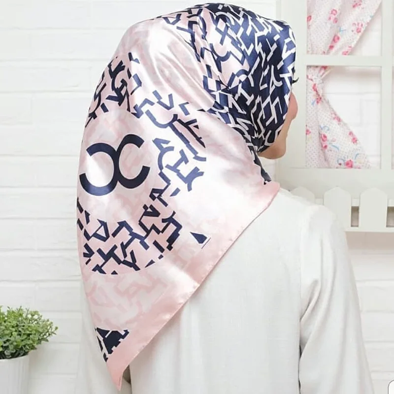 color 8 Производство самых красивых модных хиджаб 90x90 см дешевые мягкие квадратные шарфы для женщин - Цвет: color 8