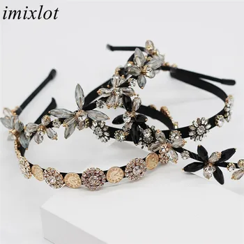 

Imixlot 8 Styles Hot Female Crystal Rhinestones Hairband Flower Headband for Women Shiny Girls Hair Band Hair Accessories