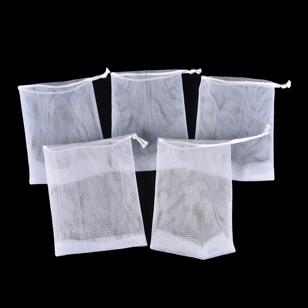 5pcs/lot Soap Bag Foam Mesh Soaped Glove Bathroom Cleaning Gloves Mesh For Foaming Cleaning Bath Soap Net Bath Sponges