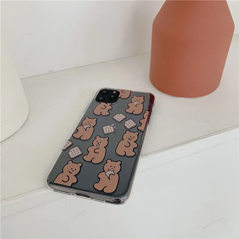 Для iphone 11 Pro Max милый мультфильм есть печенье медведь Модный мягкий чехол мобильный чехол для телефона для iphone 6 6s 7plus 8 plus X XR XS MAX