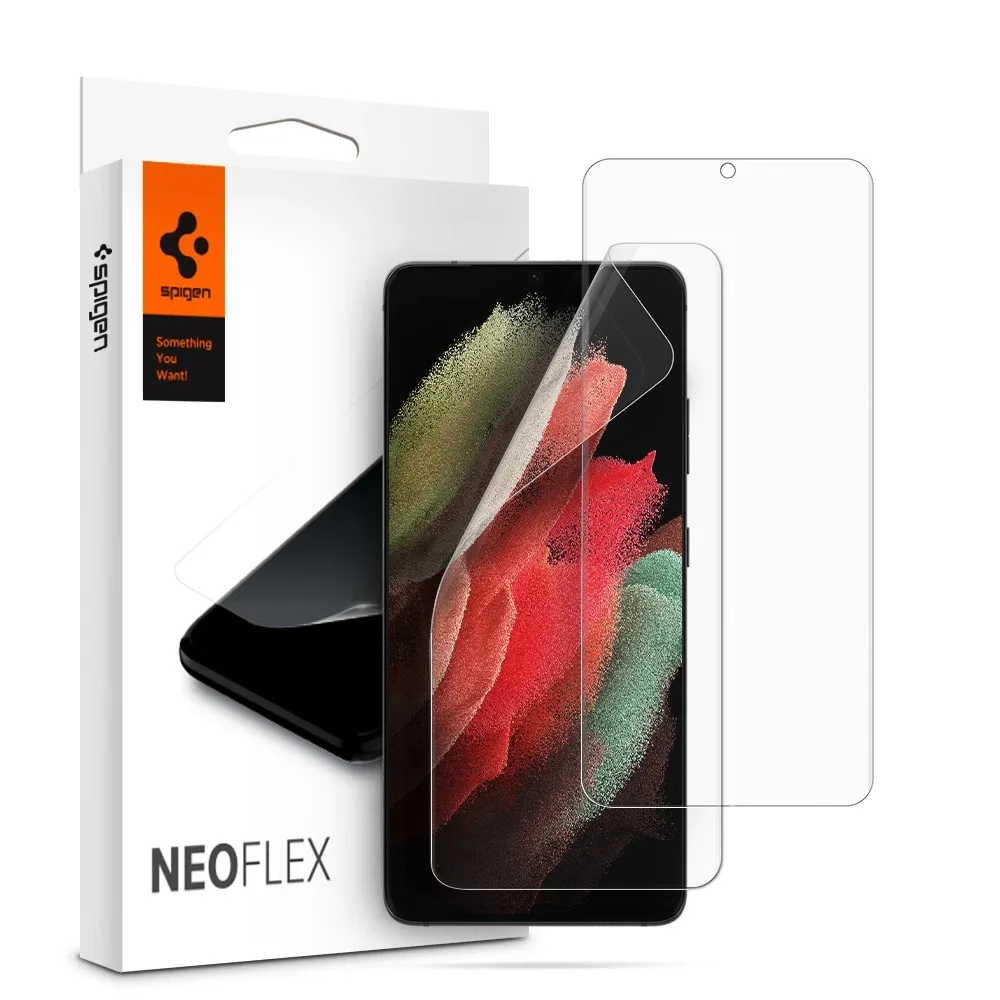 2 шт. Spigen для Samsung Galaxy S21 Plus Ultra 5G Neo Flex защита экрана гидрогель Flim NeoFlex edge-to edge полное