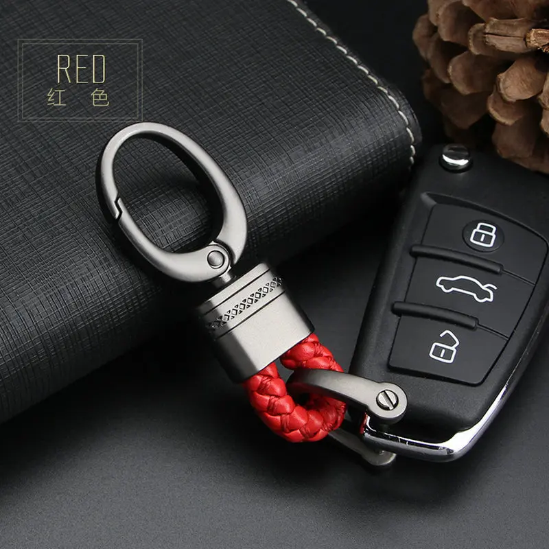 

Leather Car Key Ring Keychain Keyring Key Holder for renault scenic passat fiat 500x mitsubishi outlander Vesta lada accessories