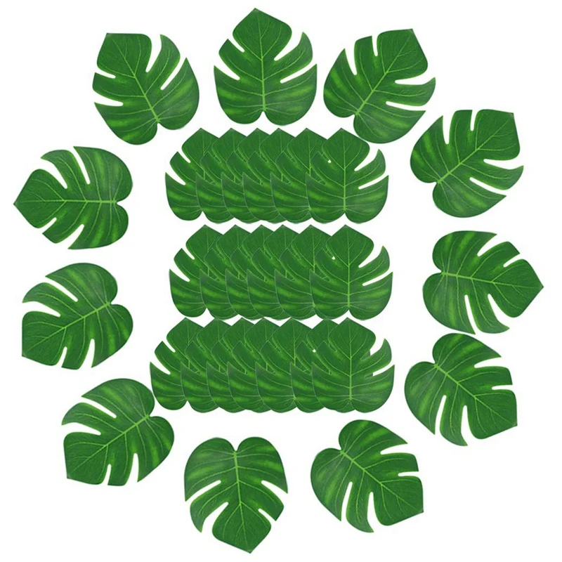 

Promotion! 30Pcs Artificial Tropical Palm Leaves Decoration Party Luau Hawa In, Tropical Palm Leash Simulation Artificial Leaf f