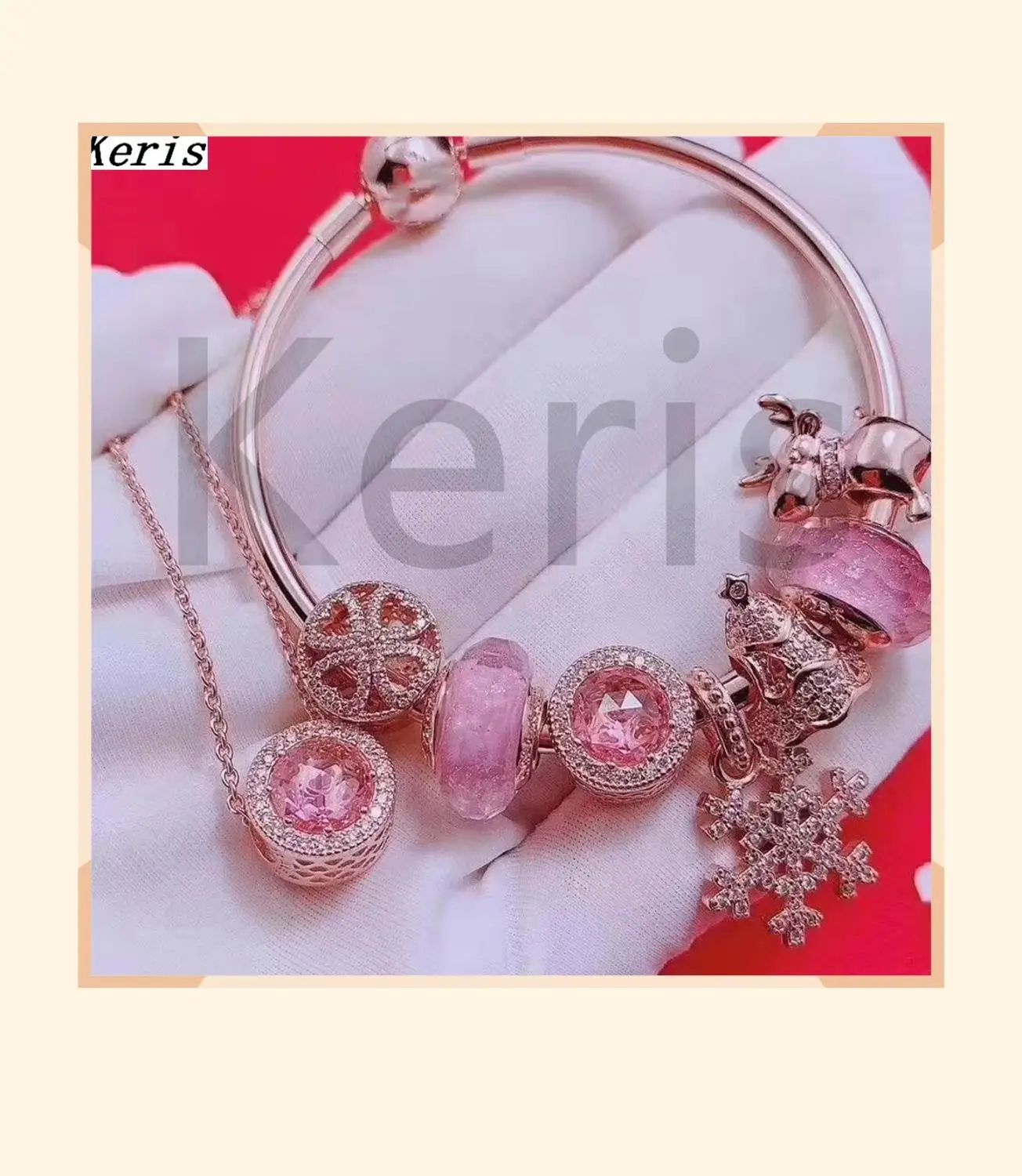 

High Quality Reproduction 1:1 100% Silver Snow Deer String Decorated Cat'S Eye Necklace Bracelet Set Free Delivery