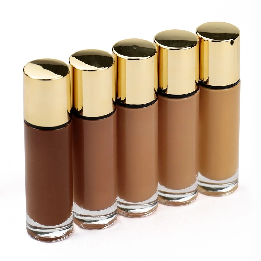 10 Piece Full Coverage Liquid Foundation Private Label Custom Face Concealer Foundation Makeup for Dark Skin
