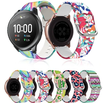 

Printed Silicone Watchband For Xiaomi Haylou Solar LS05/Forerunner 645 245 Band Bracelet For huawei watchGT 2E/Amazfit Bip Strap