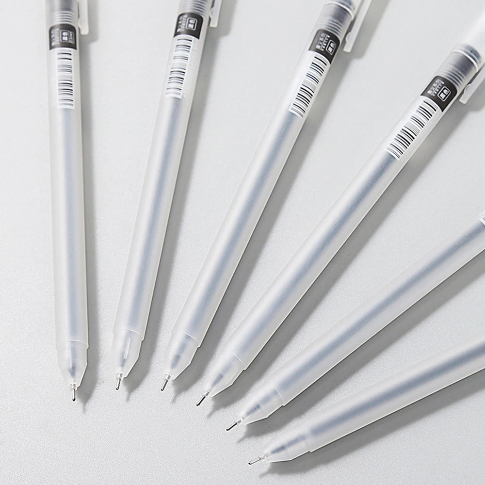 4pcs/lot Frosted Gel Pen 0.5mm Black Reds Blue Ink Signature Pen Office School Writing Pens