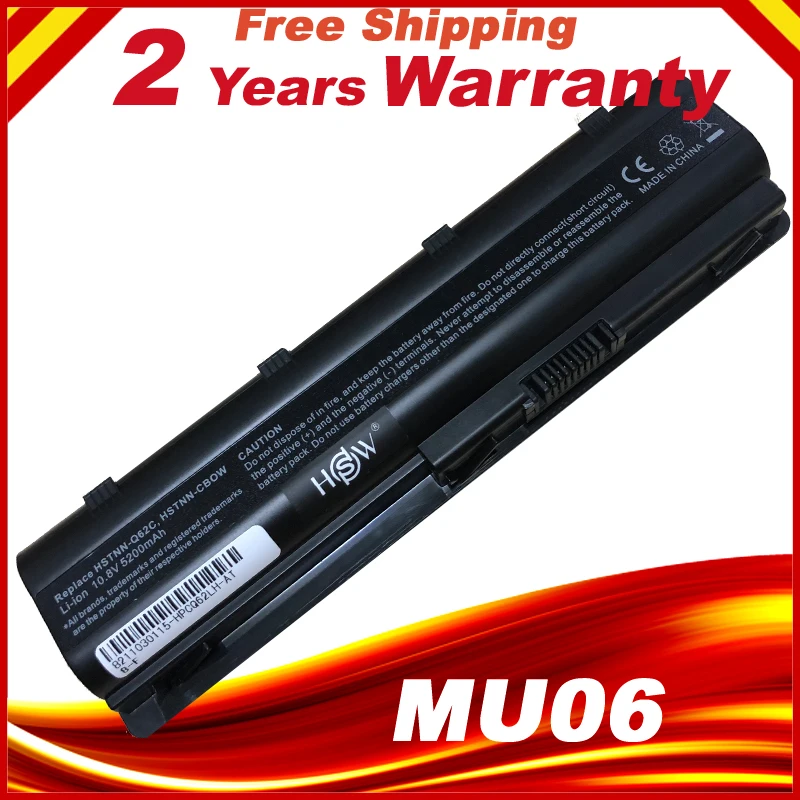 

HSW Laptop Battery For HP Compaq Presario CQ57 CQ42-400 CQ43-100 CQ43-200 CQ43-300 CQ43-400LA CQ56-200 CQ56-140SI 150EV Free shi