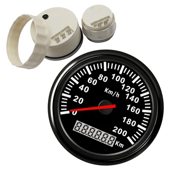 

CITALL Black Speed Speedometer Odometer Meter Gauge Fit For Car Truck Motorcycle Backlight Accessories 85mm 200km/h