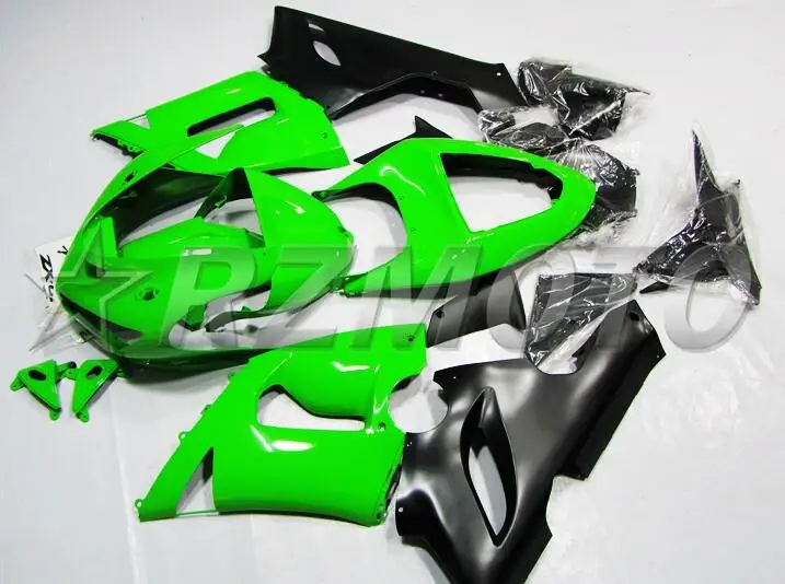 ABS обтекатель комплект подходит для Kawasaki ZX6R 2005 2006 Мотоцикл Обтекатели ZX-6R 05 06 ниндзя 636 Кузов Набор черный зеленый хороший