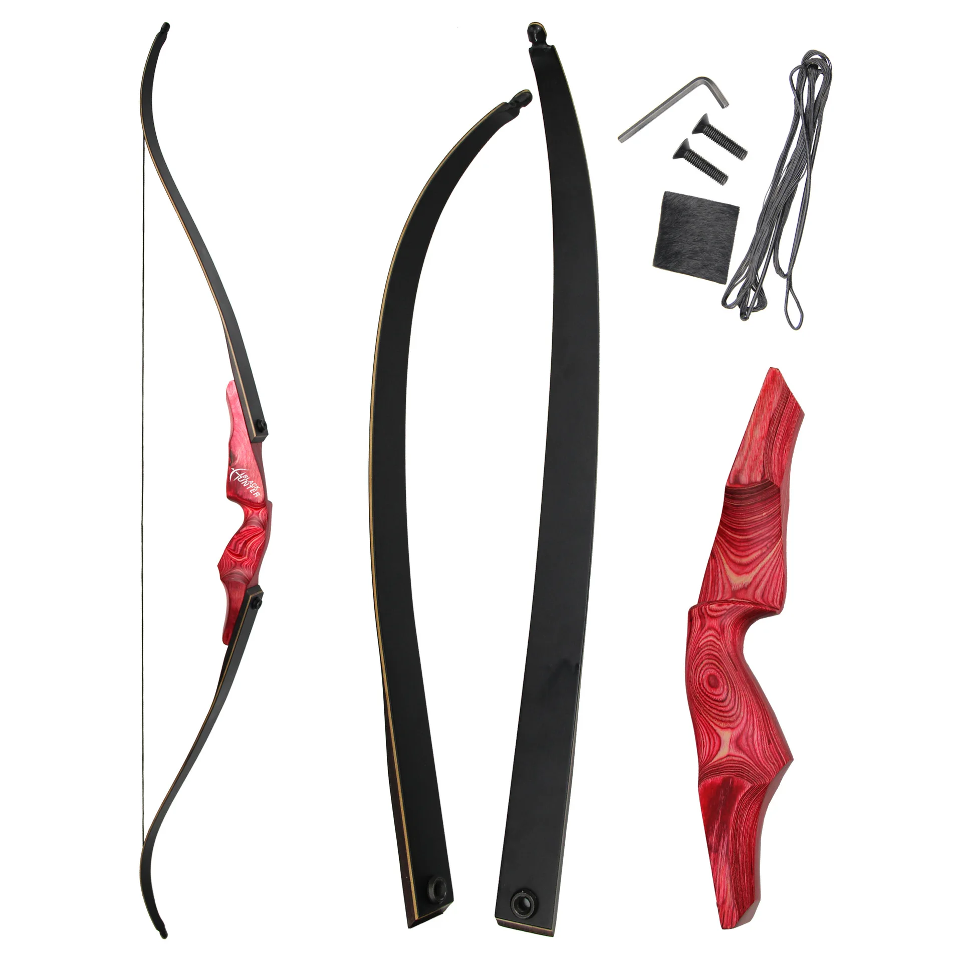 Tiro com Arco de Caça de Alta Lidar com Estilingue Arco e Flecha Arco Recurvo Demolição Yugi Longbow Resistência 60 30-60lbs 3 resistência lidar com estilingue arco e flecha