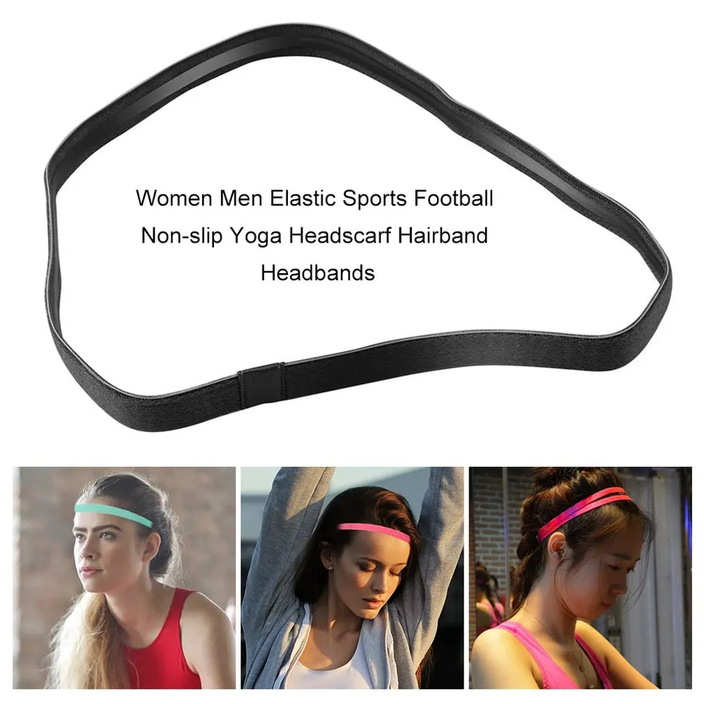 Модные женские и мужские эластичные повязки на голову, нескользящие повязки на голову, аксессуары для волос, повязка на голову для Софтбола, футбола, бега, повязки на голову для йоги