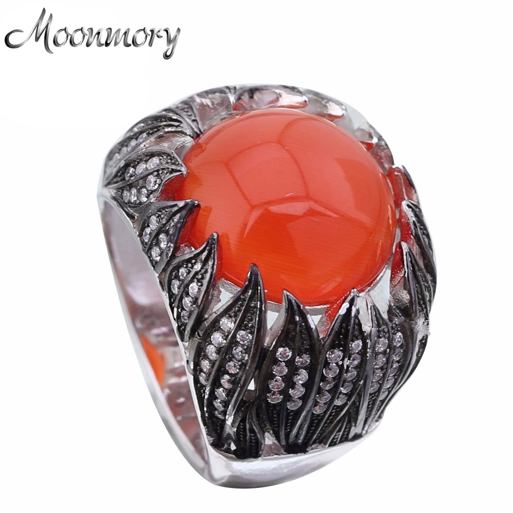 

Moonmory Настоящее серебро 925 пробы Цирконий Красный глаз кольцо со многими прозрачными кристаллами крутое красивое кольцо для женщин ювелирные изделия для вечеринки