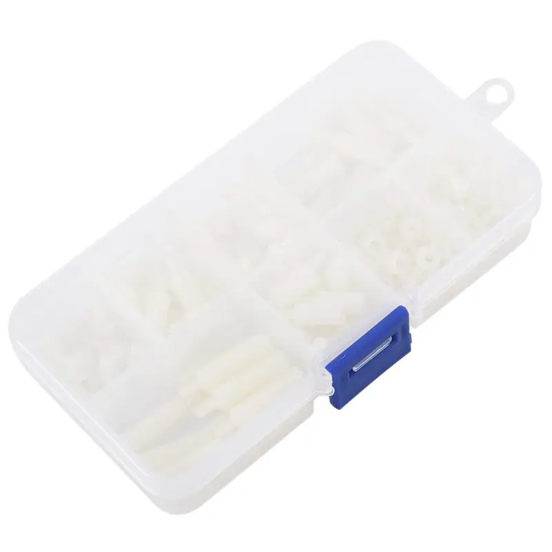 

180PCS M3 Nylon White Hex M-F Spacers/ Screws/ Nuts Assorted Kit, Standoff,white