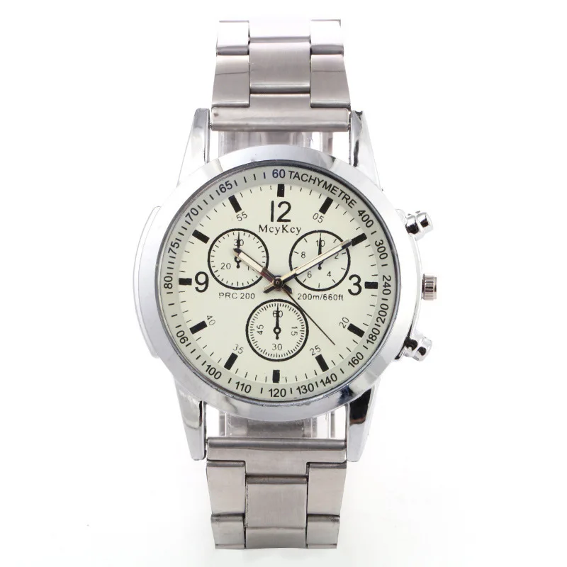 

Men Steel Belt Watch Fake Three-Eyed mcykcy Geneva Quartz Watch Customizable Wholesale AliExpress Amazon Wish