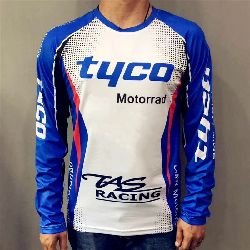 Мужская летняя новая футболка для мотоспорта с длинным рукавом Tyco TAS Racing Джерси BMW