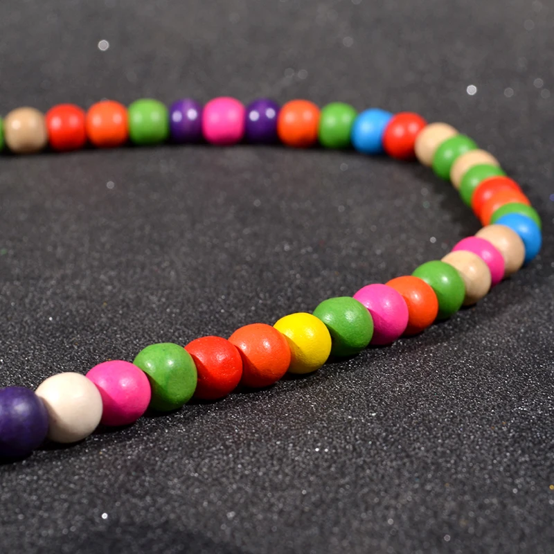UDDEIN Colorful Big Round Wood Long Necklace For Women Bib Beads Chain Ethnic Customs Statement Choker Party Jewelry Collar