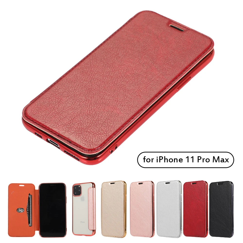 apple phone case Wallet Flip Book PU Leather Phone Case For iPhone 11 Pro Max Transparent Clear Back Cover for iPhone X XS Max XR 6 7 8 Plus otterbox commuter