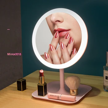 

Makeup mirror table led lamp makeup mirror light desktop men and women portable beauty mirror makeup mirror