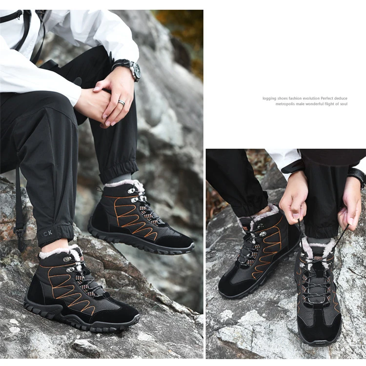 HYFMWZS мужские Противоскользящие походные ботинки zapatillas hombre с мехом мужские походные ботинки дышащая Уличная обувь Большие размеры 38-46