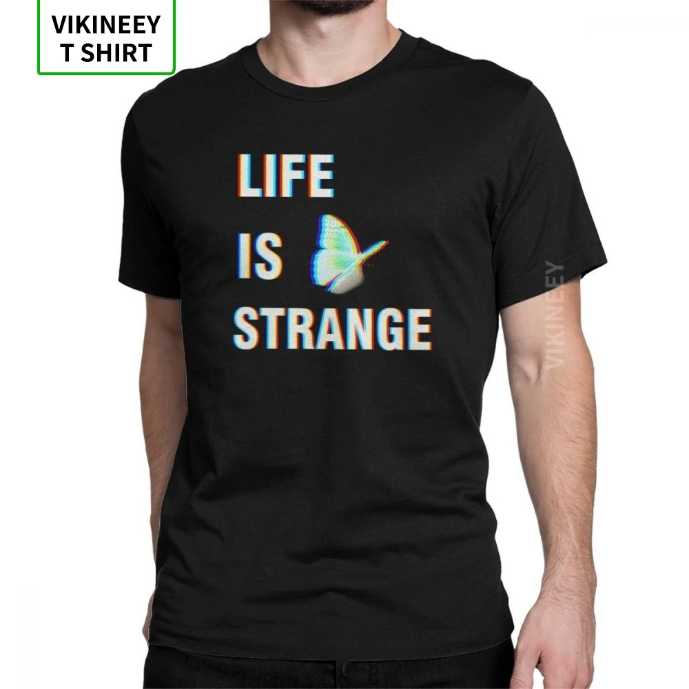 

Vintage Life Is Strange T-Shirt for Men O Neck 100% Cotton T Shirt Butterfly Max Game Short Sleeve Tee Shirt Plus Size Clothing