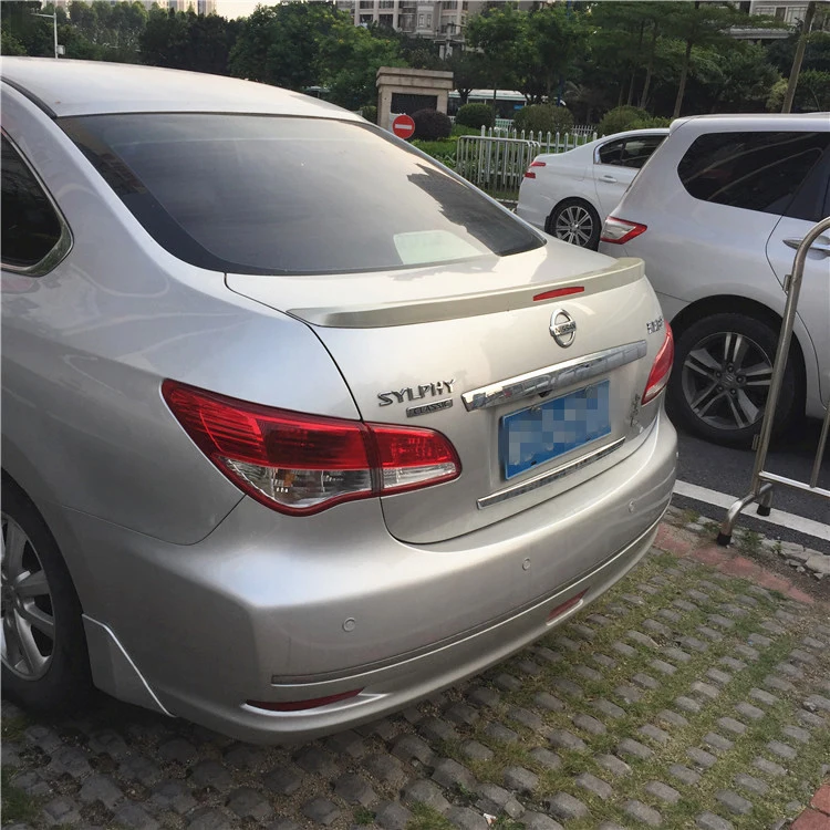 Спойлер для 2007 2011 Nissan Sentra Bluebird 2008 2009 2010 ABS материал заднего крыла автомобиля